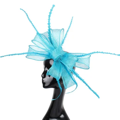 Creative Big Bow Sinamay Cocktail Hat - Image 12