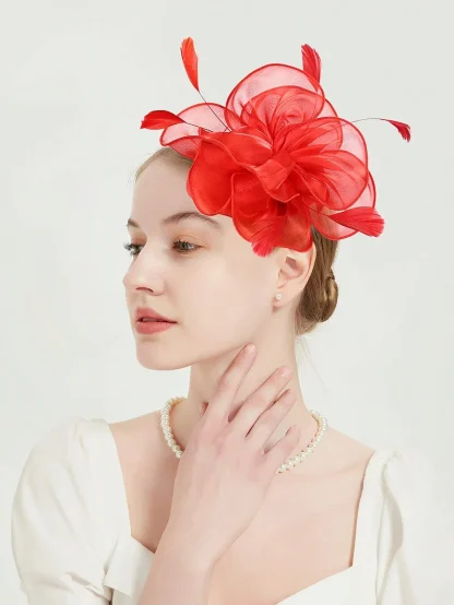 Elegant Floral Decor Headpiece for Tea Party - Image 5