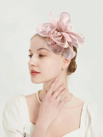 Elegant Floral Decor Headpiece for Tea Party - Image 4