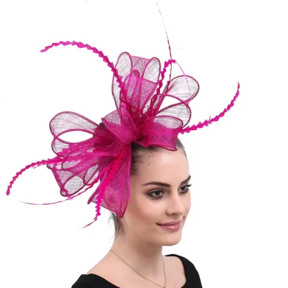 Creative Big Bow Sinamay Cocktail Hat - Image 2