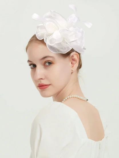 Elegant Floral Decor Headpiece for Tea Party - Image 3