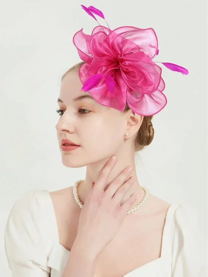 Elegant Floral Decor Headpiece for Tea Party - Image 6