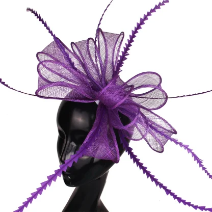 Creative Big Bow Sinamay Cocktail Hat - Image 4