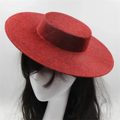 Flat Top Cocktail Hat with Plain Design - Image 5