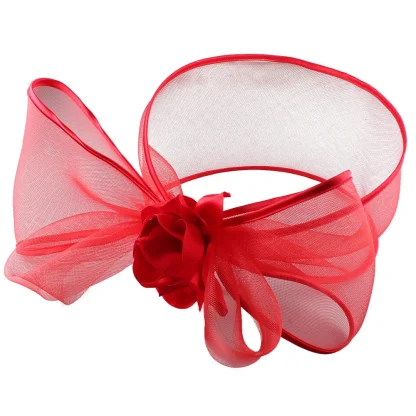 Exaggerated Mesh Bow Cocktail Hat - Image 6