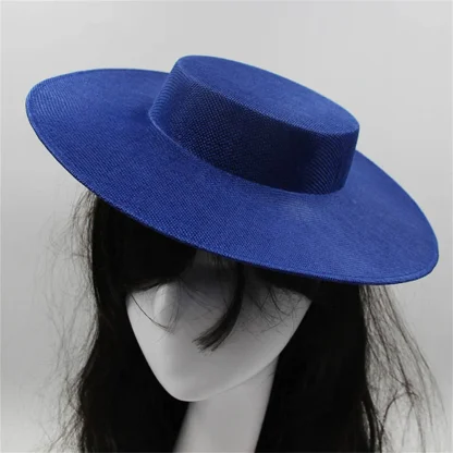 Flat Top Cocktail Hat with Plain Design - Image 2