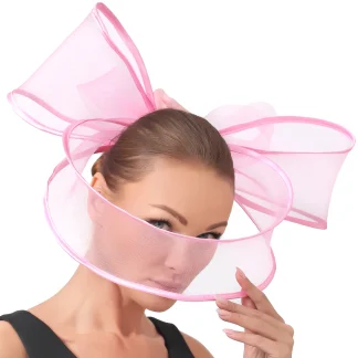 Exaggerated Mesh Bow Cocktail Hat