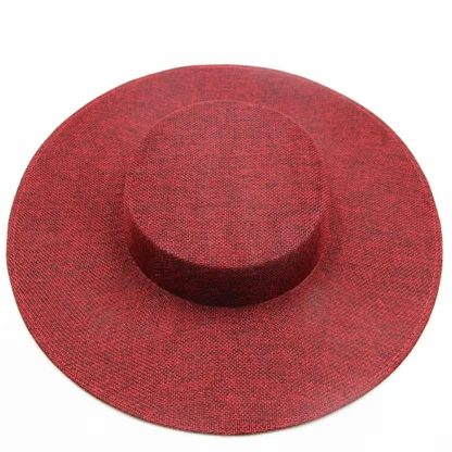 Flat Top Cocktail Hat with Plain Design